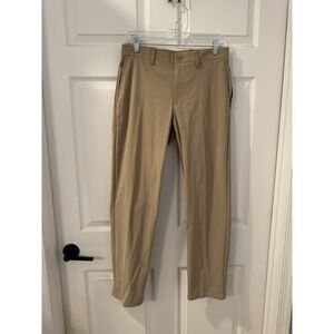 FLX‎ Brown Flat Front 4-way Stretch Pants Trousers Mens Size 30x30